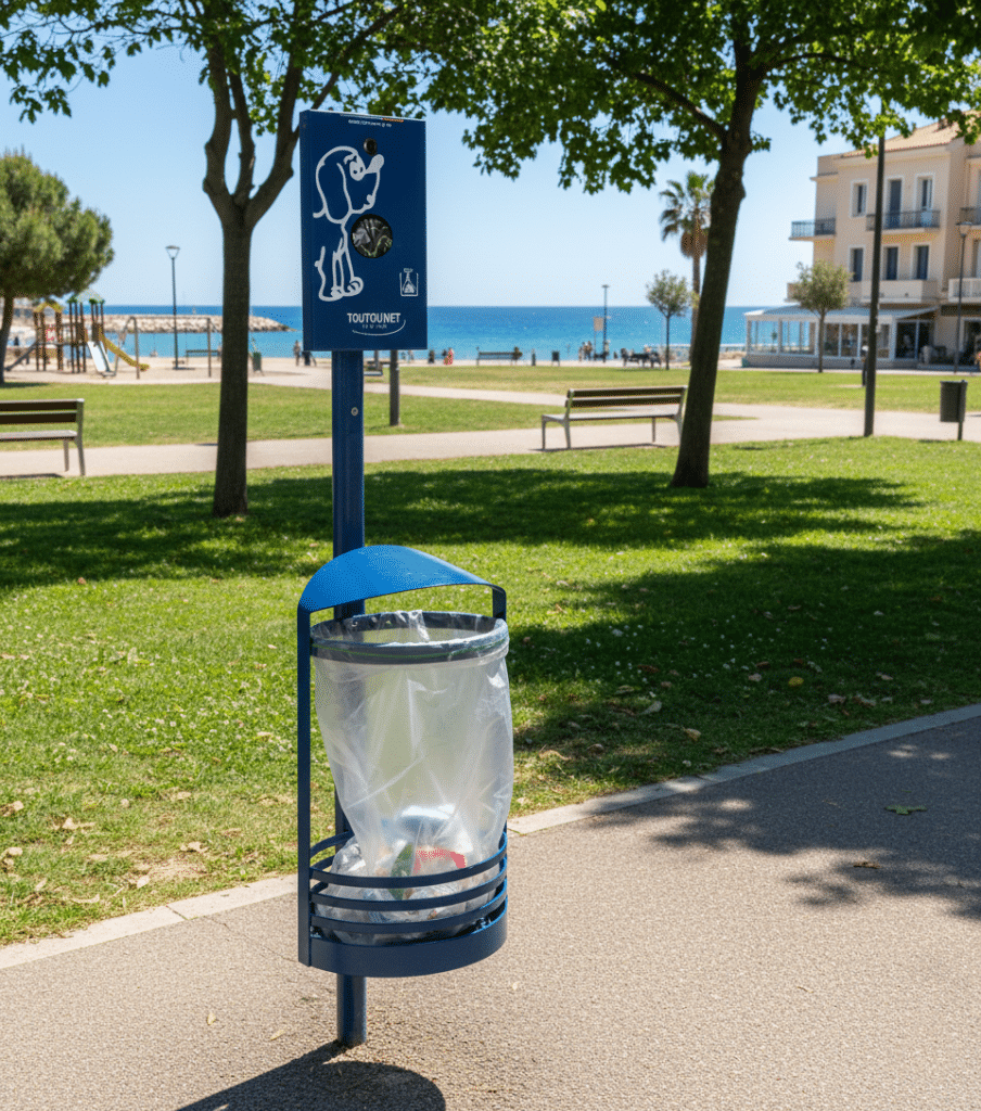 Toutounet Sepra'bul modèle Ringo personnalisé en bleu gentiane en bord de mer