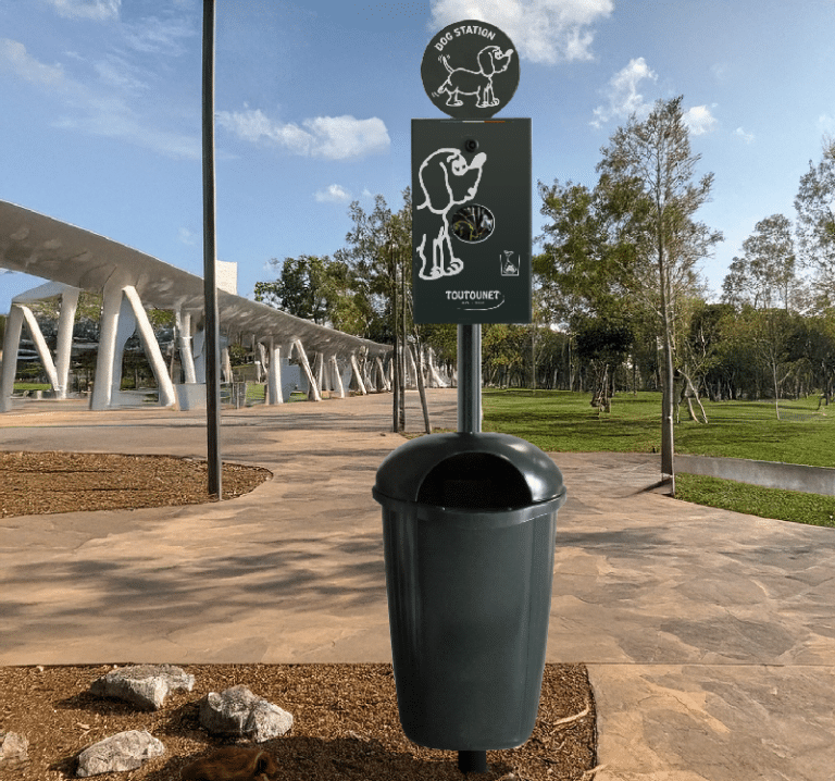 Borne d'hygiène canine, distribution de sacs canins Toutounet®Sepratik avec dog station